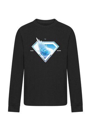 SUPERMAN LOGO SVALBARD TAKE ME HOMEE - Long sleeved top - black