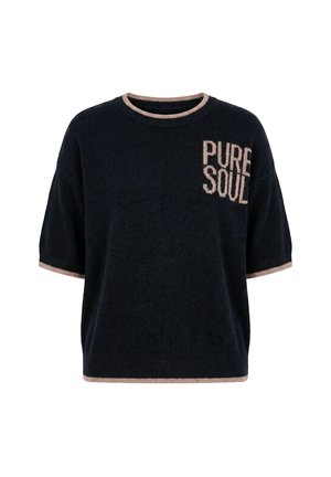 LAURASØN, PURE SOUL SHORT SLEEVE SWEATER - Print T-shirt - marine