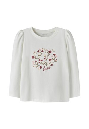 Name it, LONG SLEEVED TOP GLITTER - T-shirt à manches longues - cloud dancer