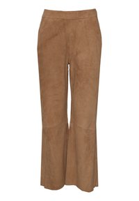 Leather trousers - camel