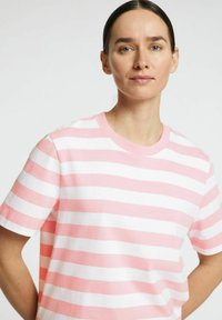 Selected Femme SLFESSENTIAL STRIPED BOXY TEE - T-shirt print - bleached mauve