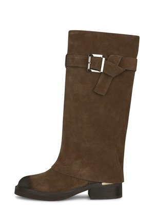 Alma en Pena, Stivali con plateau - camel