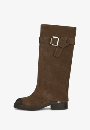 Alma en Pena, Stivali con plateau - camel