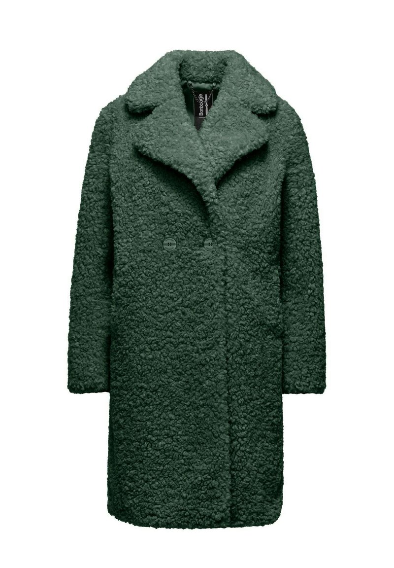 Bomboogie WITH LAPELS - Mantel - deep forest green