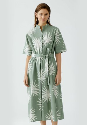 Shirt dress - green white