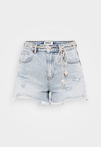 ONLZUMA SHELL BELT - Lühikesed teksad - light blue denim