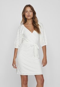 VILA VINYNNE WRAP DRESS - Dnevna obleka - cloud dancer