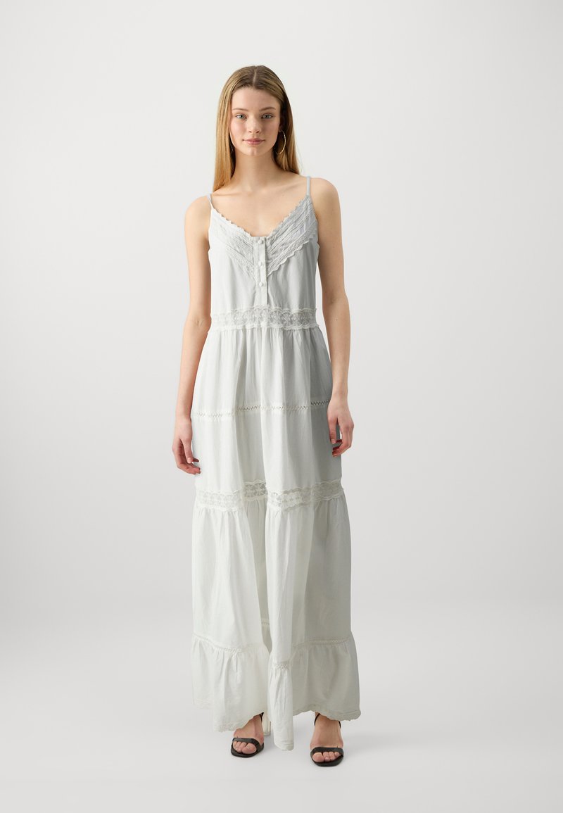 VILA ROUGE VIANNABEL ANKLE DRESS - Robe longue - cloud dancer/?�cru - ZALANDO.FR