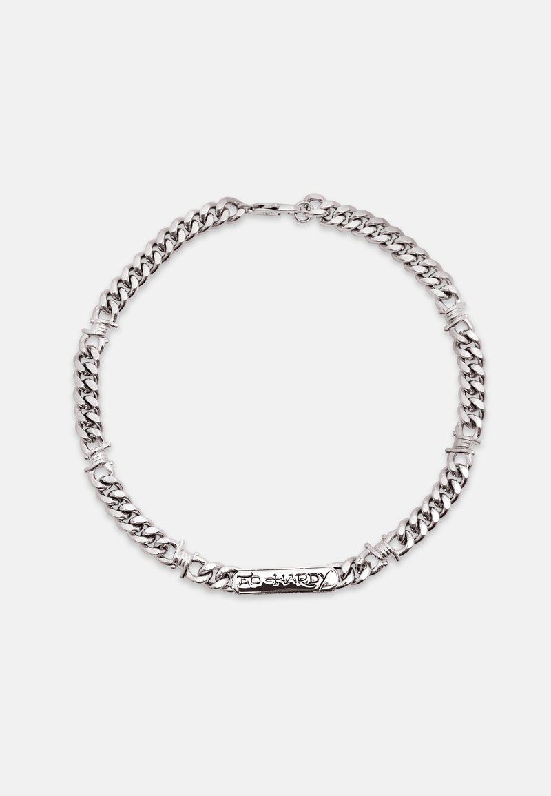 Ed Hardy BARBED LOGO CHUNKY CHAIN - Necklace - silver-coloured - Zalando.ie