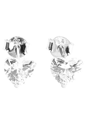 HEART SPARKLE STUD EARRINGS - Korvakorut - silver coloured