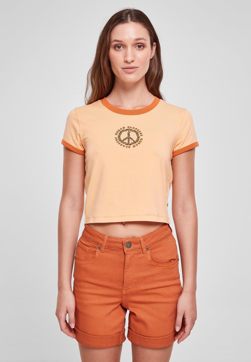 Urban Classics STRETCH - Triko s potiskem - paleorange vintageorange