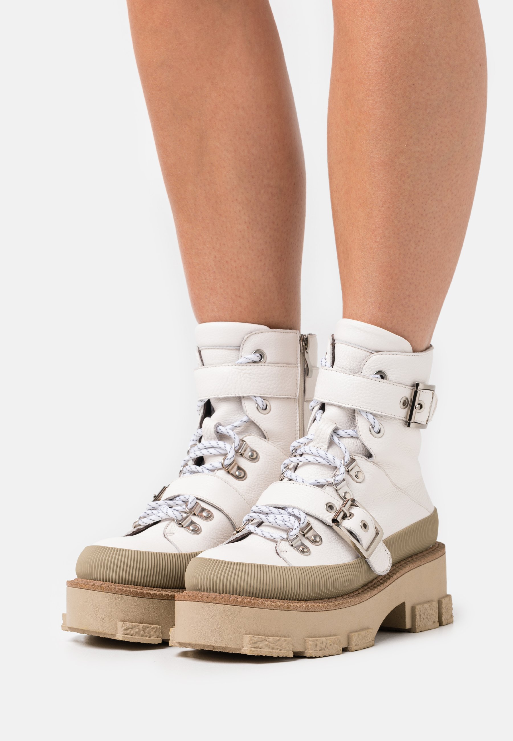 Alma en Pena Botines con cordones - white/blanco - Zalando.es