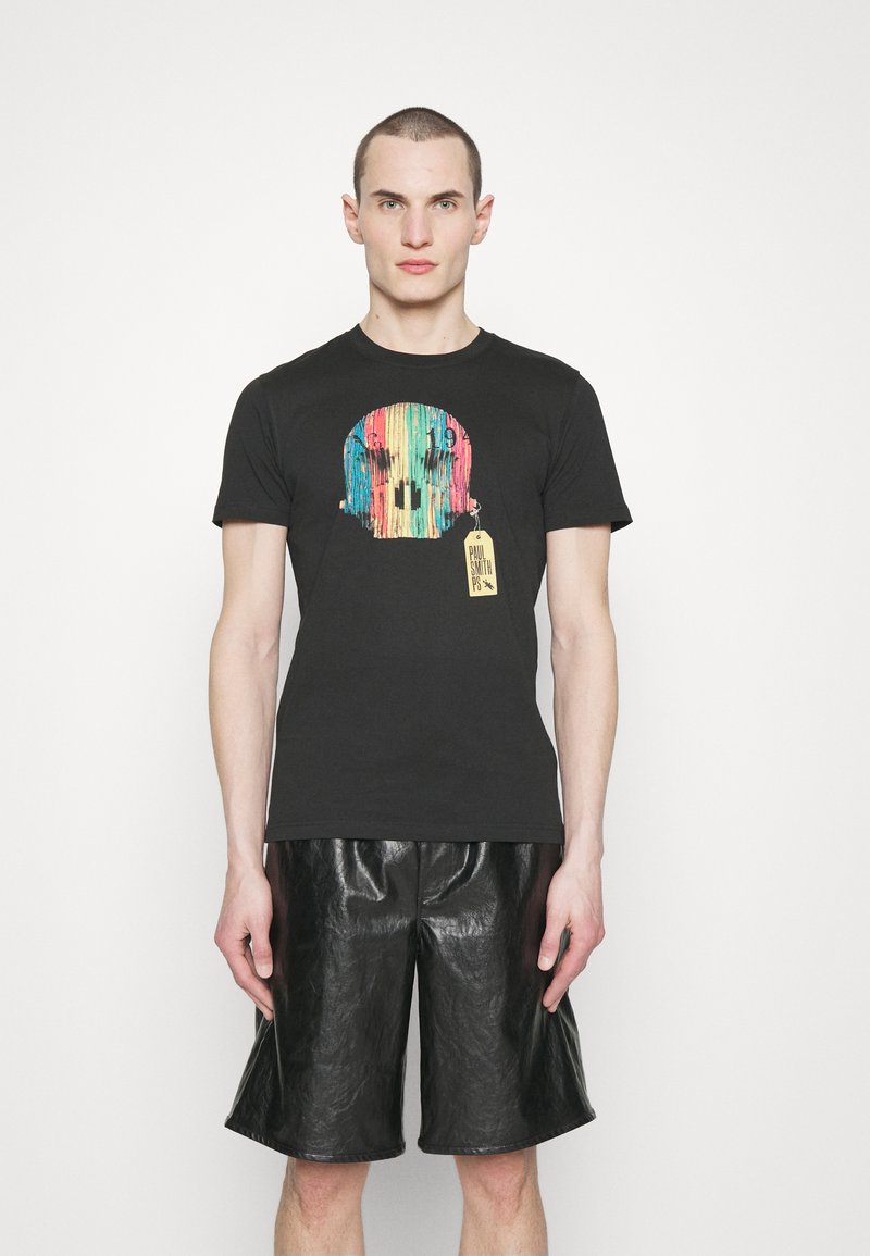 PS Paul Smith FLYING BIRDS - T-shirt imprimé - black/noir