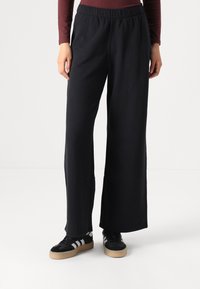 Hollister Co. WIDE LEG - Παντελόνι φόρμας - casual black