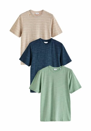 STAG 3 PACK REGULAR FIT - Triko s potiskem - stone blue green