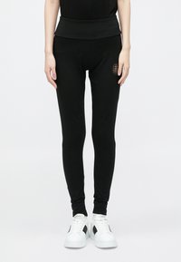 EA7 Emporio Armani Leggingek - Nadrágok - black/rose gold-coloured