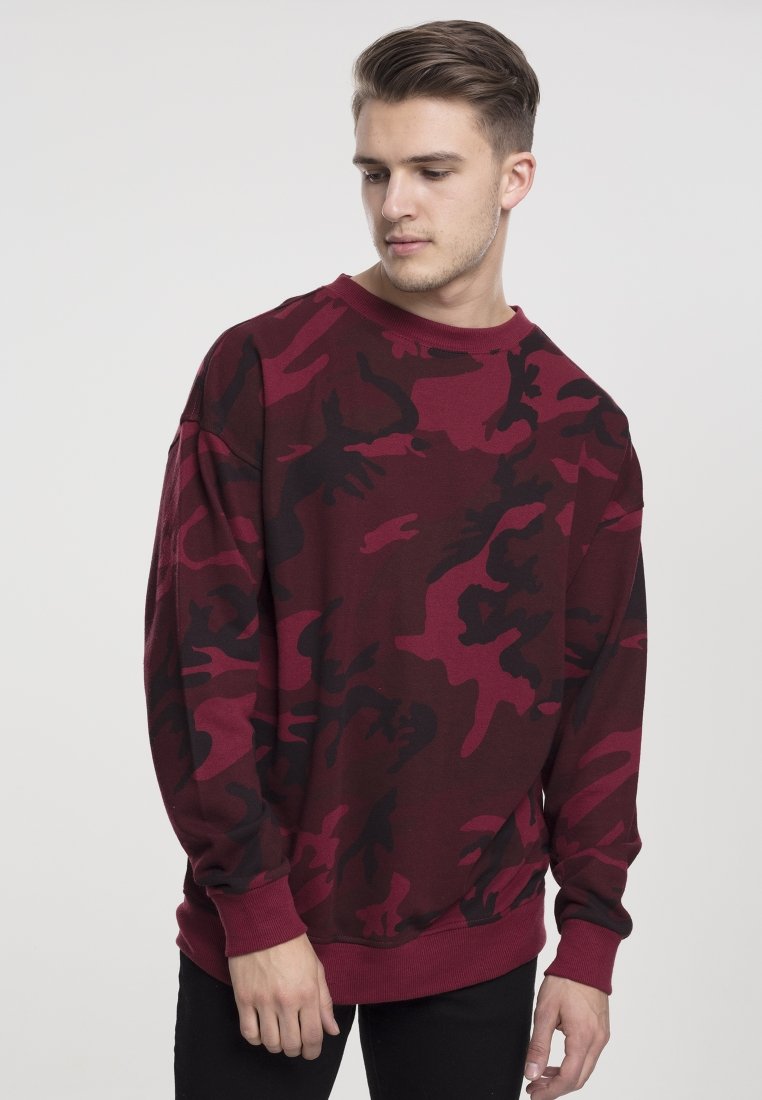 Urban Classics CAMO - Felpa - burgundy camo