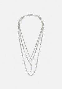 SAFETY PIN LAYERING NECKLACE UNISEX - Verižica - silver-coloured