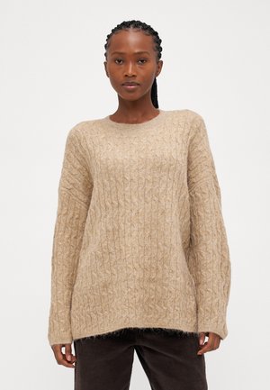 VMELYA O NECK LONG - Strikkegenser - silver mink melange