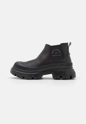 KARL LAGERFELD TREKKA MAX SHORT GORE BOOT - Enkellaarsjes met plateauzool - black