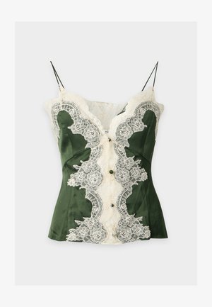 Alice + Olivia, JULIETTA CUTAWAY SLIP - Débardeur - dark fern