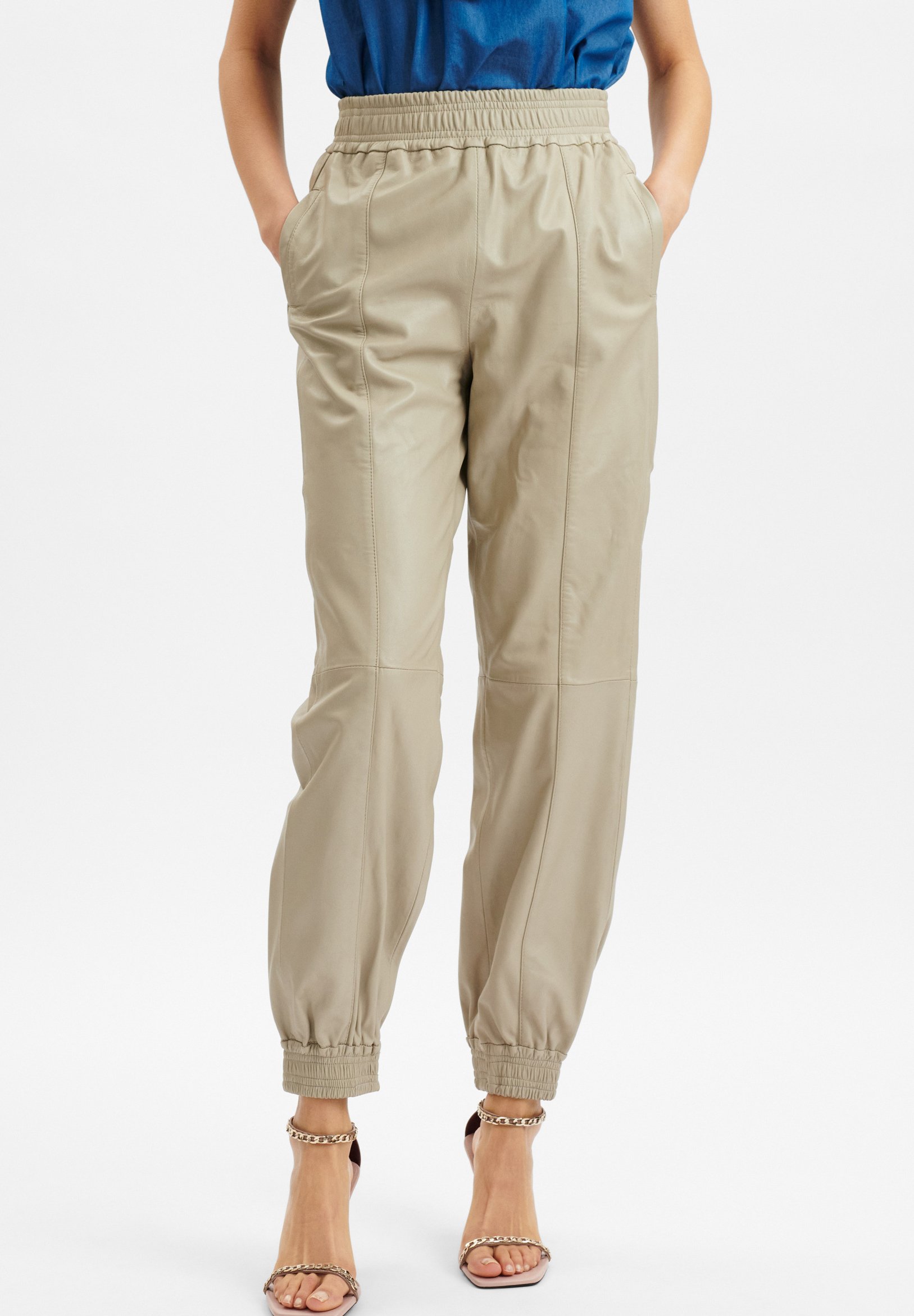 Nümph SISIGNA PANT - Pantaloni - plaza taupe/beige - Zalando.it