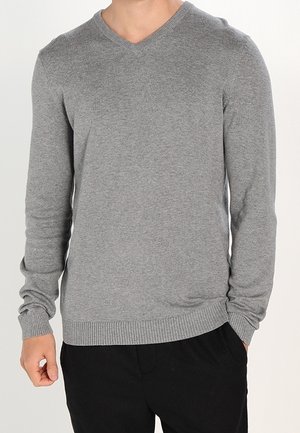 Strickpullover - mottled grey