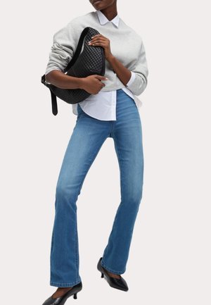 FLARED - Bootcut jeans - med blue denim