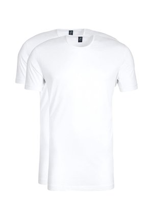 SUITABLE WEISS O-AUSSCHNITT OBAMBO  2 PACK. - T-Shirt basic - white