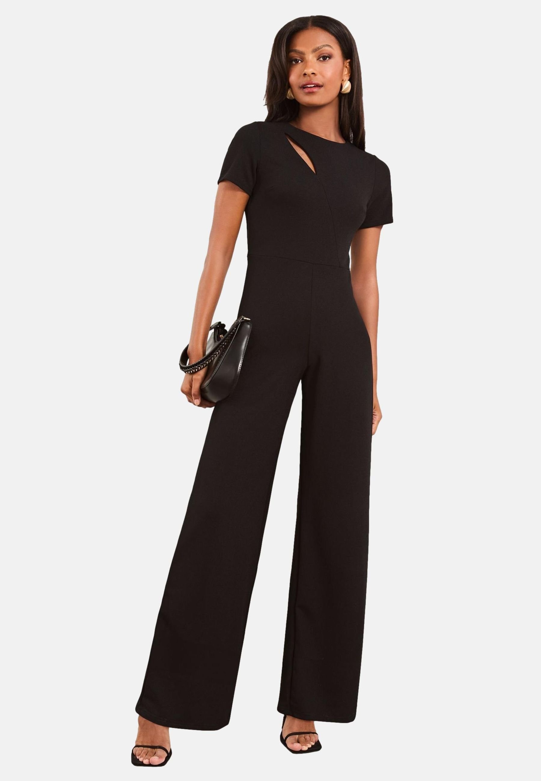 Lipsy SHORT SLEEVE SPLICE - Jumpsuit - black/zwart - Zalando.nl