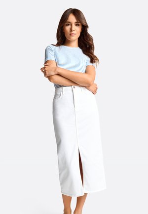 ROCK IN FIGURNAHEM  - Gonna di jeans - white