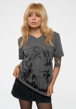 Print T-shirt - charcoal