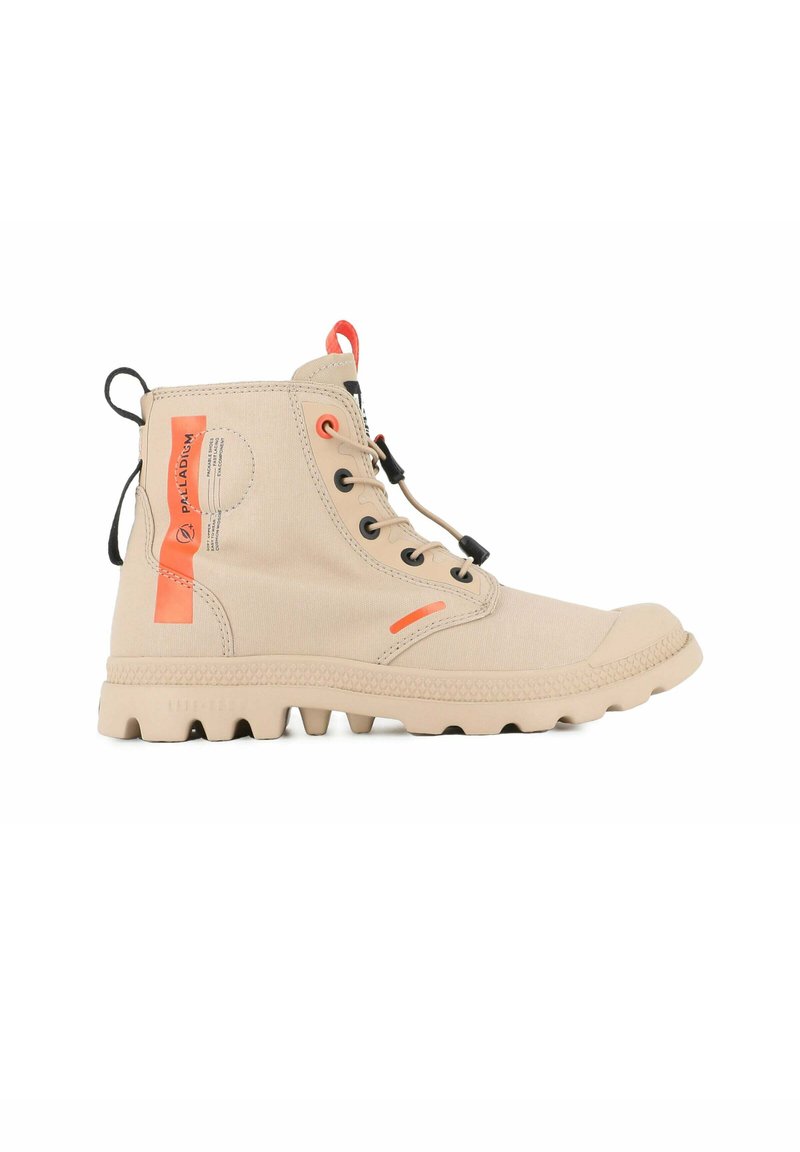 Palladium Pampa Zip Desert Wash – Stivali Sneaker Alta Tela Per Donna, Colore Sabbia
