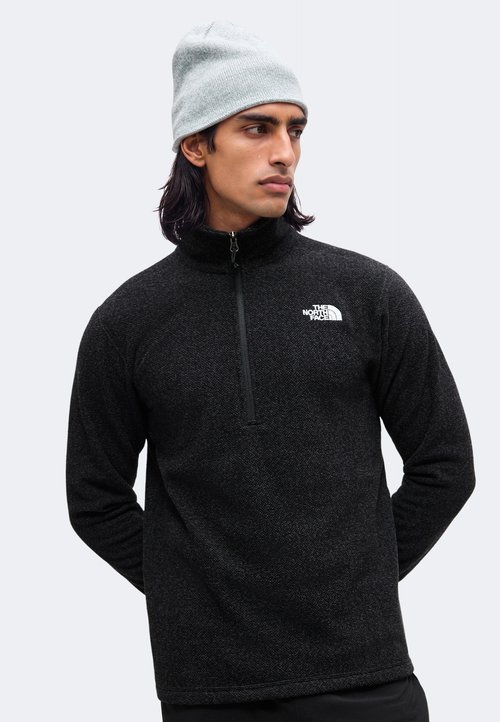 The North Face TEXTURED CAP ROCK 1/4 ZIP - Fleece jumper - black heather — foto 4