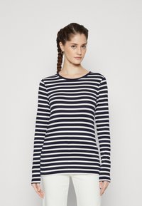 GAP CREW - Topper langermet - navy/white