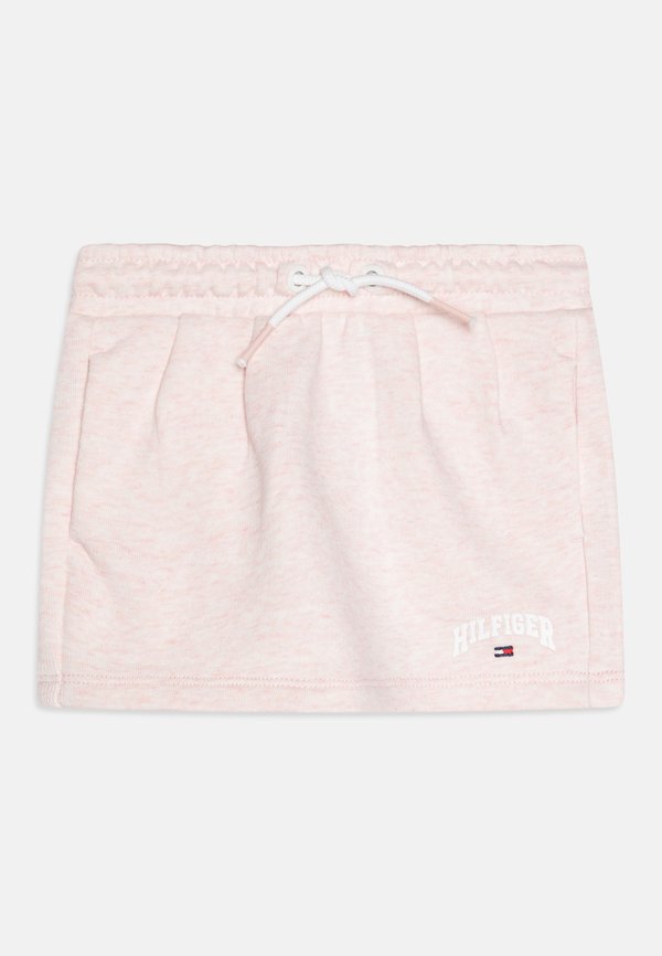 PLEAT SKIRT - Mini skirt - coral ice heather4
