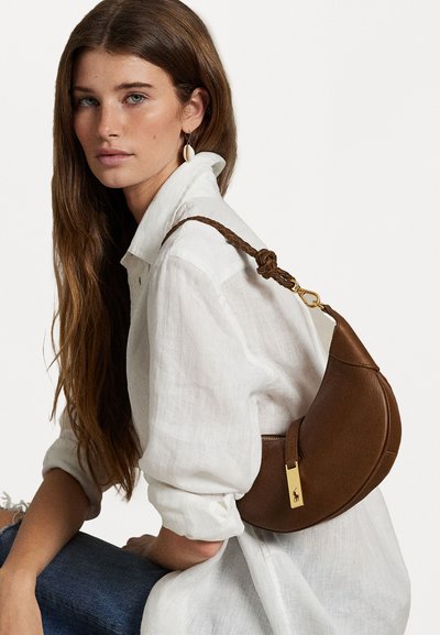 Polo Ralph Lauren POLO ID LEATHER MINI SHOULDER BAG - Torbica - brown