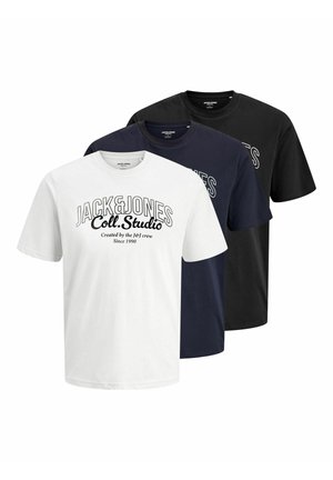 3ER-PACK - T-shirt con stampa - black