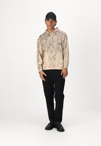 Diesel UNISEX - Mikina s kapucňou - beige/black