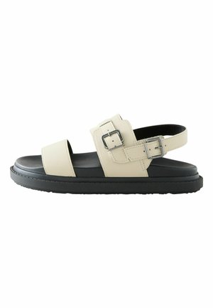 REGULAR FIT - BUCKLE DETAIL CHUNKY FOOTBED - Sandaler - ecru white