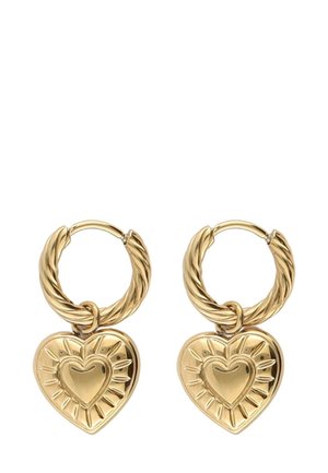 MYSTIC WITH STRIPED HEART - Ohrringe - goudkleurig