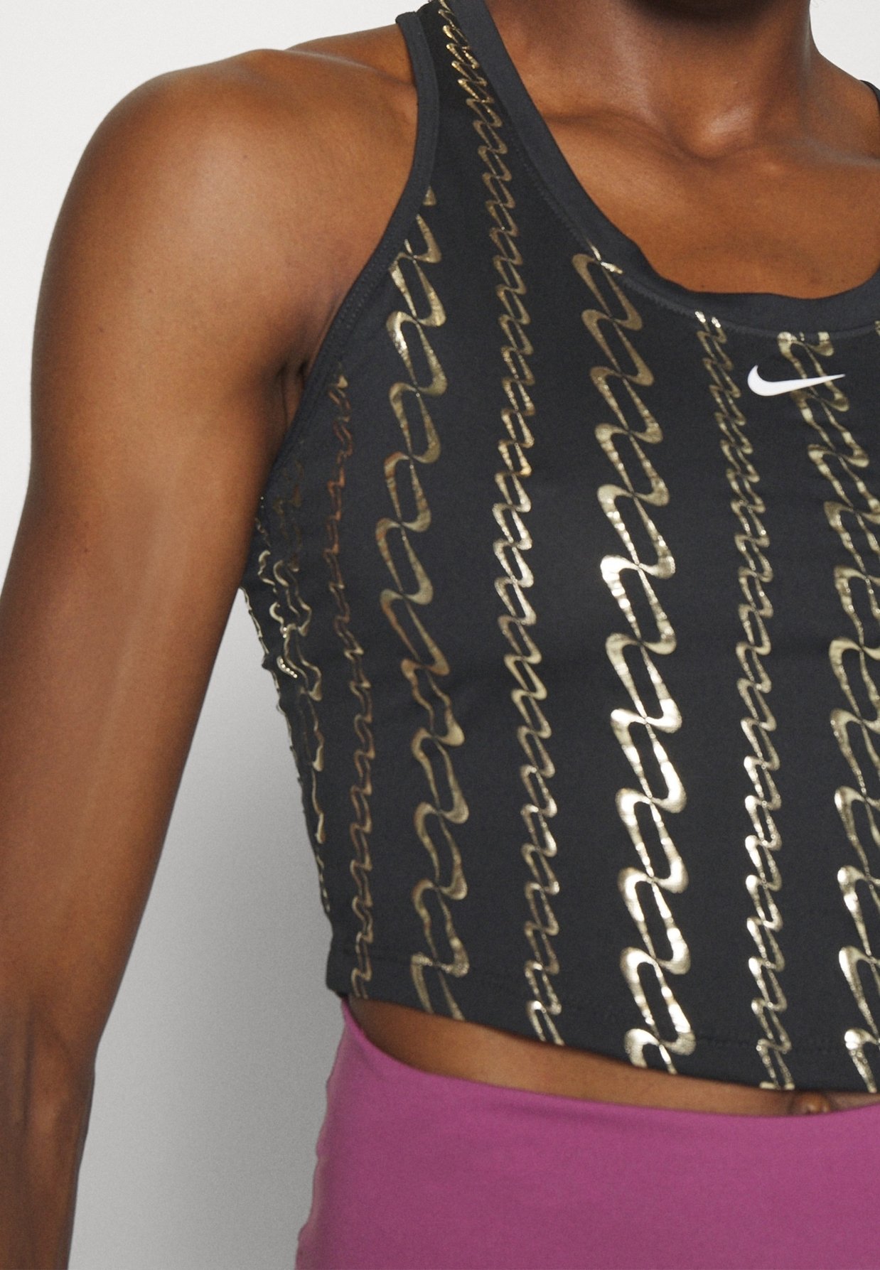 nike gold crop top
