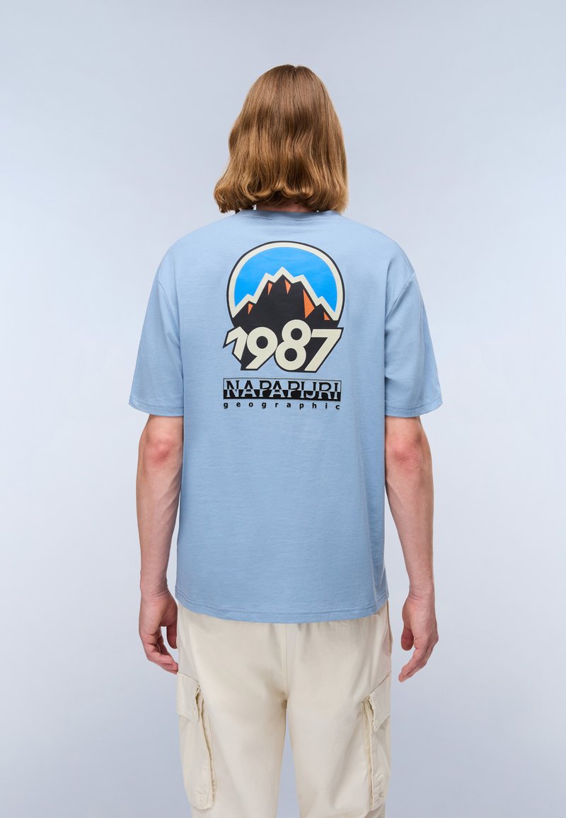 Napapijri MONTEPIANA - Triko s potiskem - faded denim i84