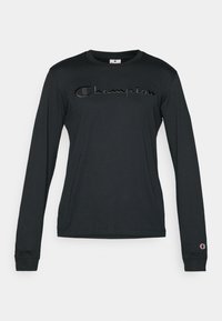 Champion ICONS TONAL CREWNECK LONG SLEEVE LARGE LOGO - Longsleeve - black