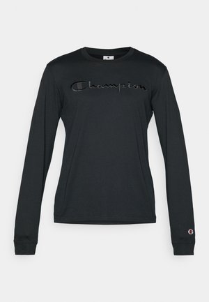 Champion ICONS TONAL CREWNECK LONG SLEEVE LARGE LOGO - Langarmshirt - black