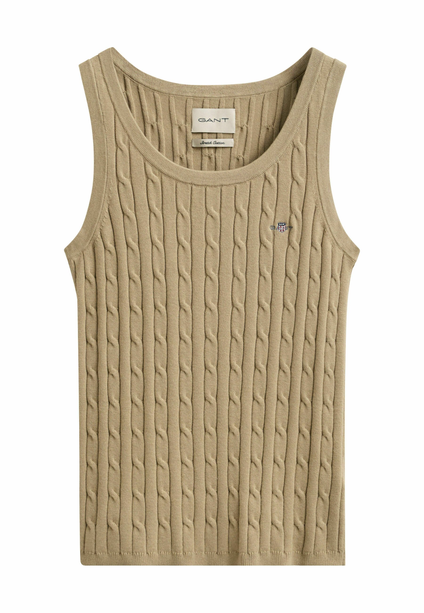 GANT CABLE TANK - Top - oat beige