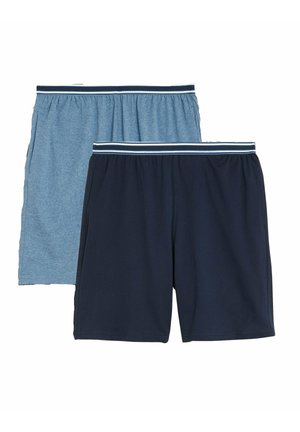 Marks & Spencer 2 PACK PURE COTTON PYJAMA SHORTS - Nachtwäsche Hose - blue mix
