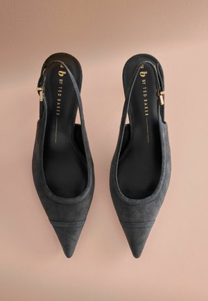 B by Ted Baker, REGULAR FIT - POINT TOE SLING BACK HEELS - Avokkaat - navy suede