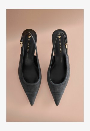 B by Ted Baker, REGULAR FIT - POINT TOE SLING BACK HEELS - Pumps - navy suede