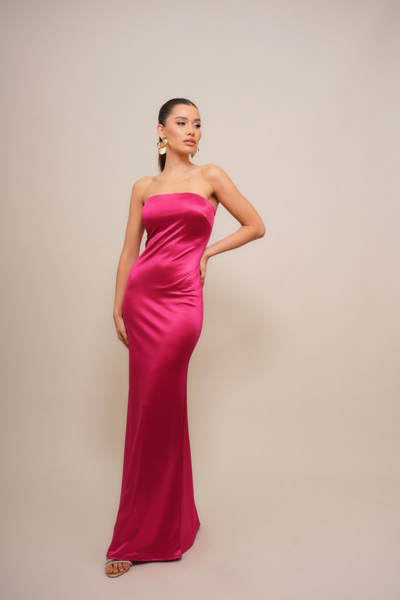 WAL G TALL DAHLIA BANDEAU MAXI - Cocktail dress / Party dress - fuchsia/pink  - Zalando.co.uk